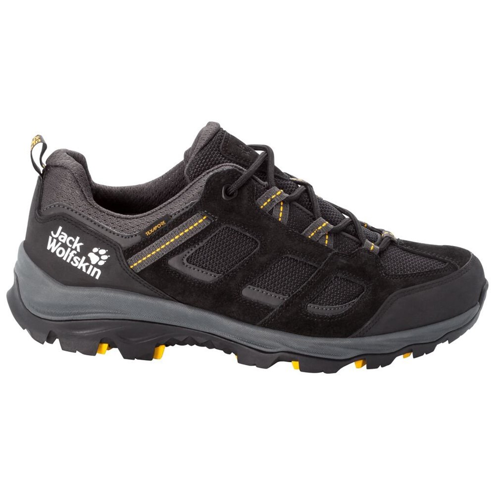 Tenis de Senderismo Jack Wolfskin Vojo 3 Texapore Low Hombre Black/Yellow | OX6285901