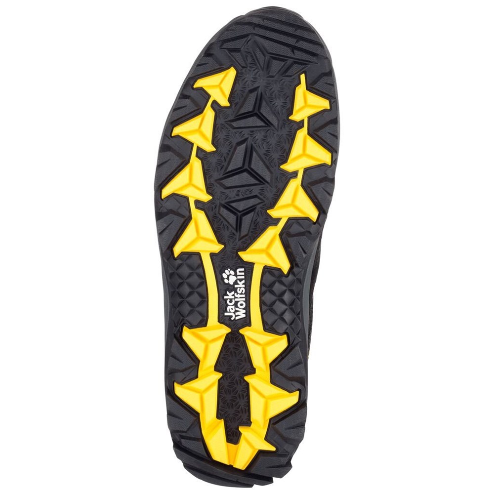 Tenis de Senderismo Jack Wolfskin Vojo 3 Texapore Low Hombre Black/Yellow | OX6285901