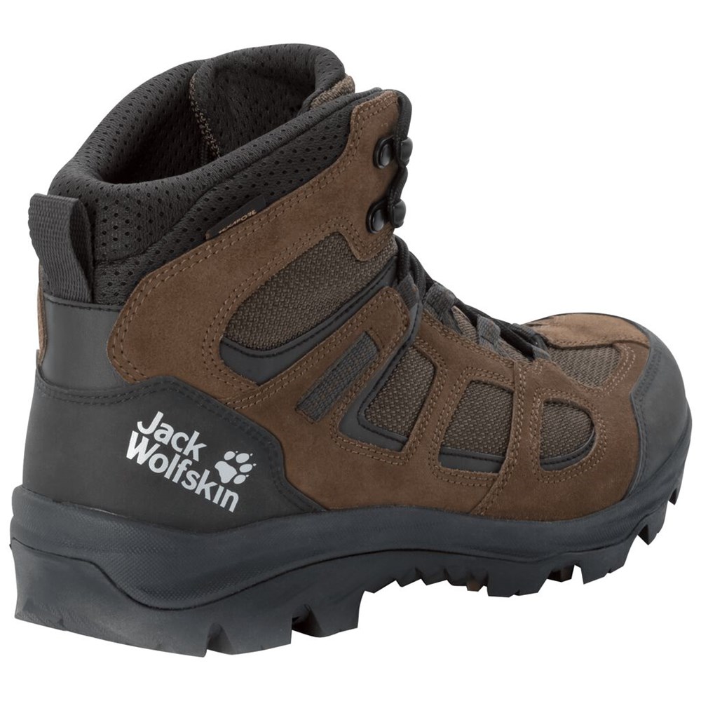 Tenis de Senderismo Jack Wolfskin Vojo 3 Texapore Mid Hombre Brown/Black | YF8634015