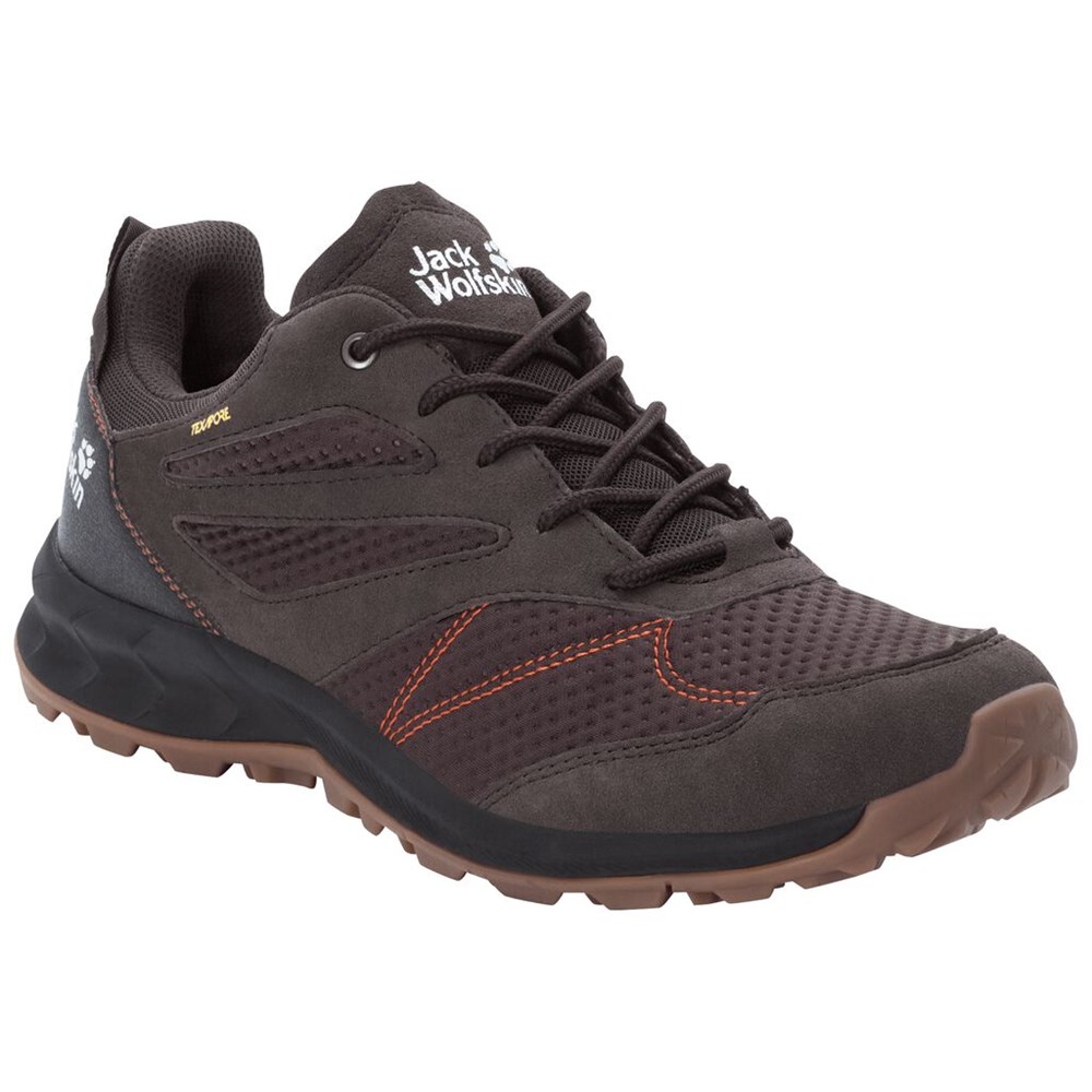 Tenis de Senderismo Jack Wolfskin Woodland Texapore Low Hombre Carmine | QV8497560