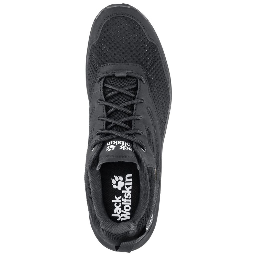 Tenis de Senderismo Jack Wolfskin Woodland Texapore Low Hombre Negros | OQ3496528