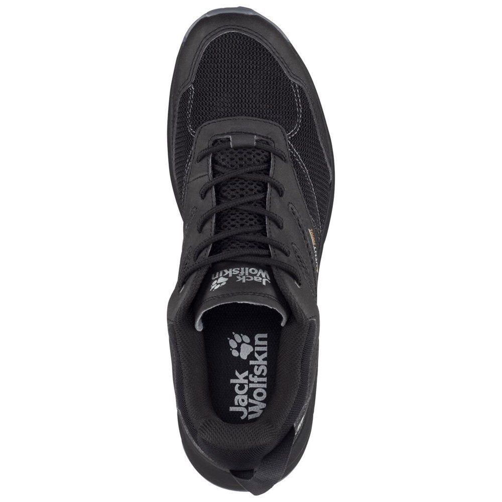 Tenis de Senderismo Jack Wolfskin Woodland Vent Low Hombre Black/Grey | FK9048371