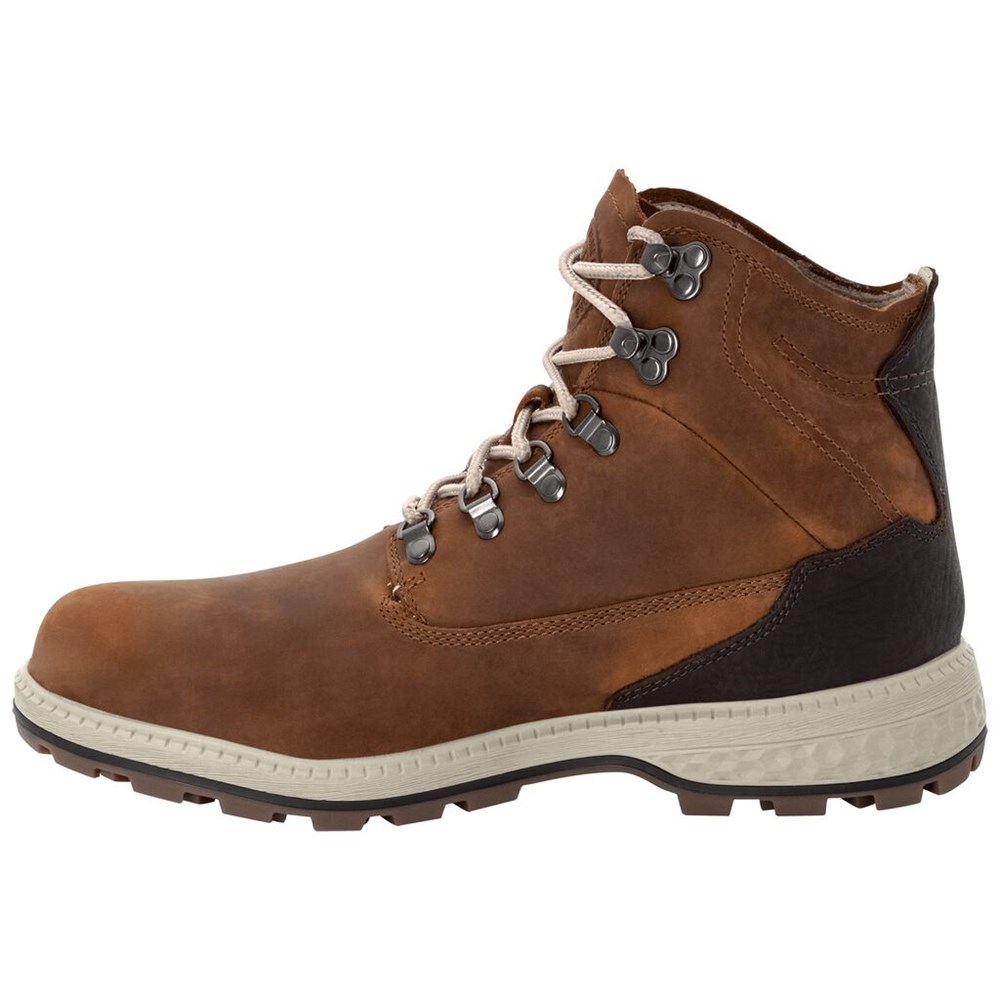 Zapatos Casual Jack Wolfskin Jack Mid Hombre Brown/White | RO3246107