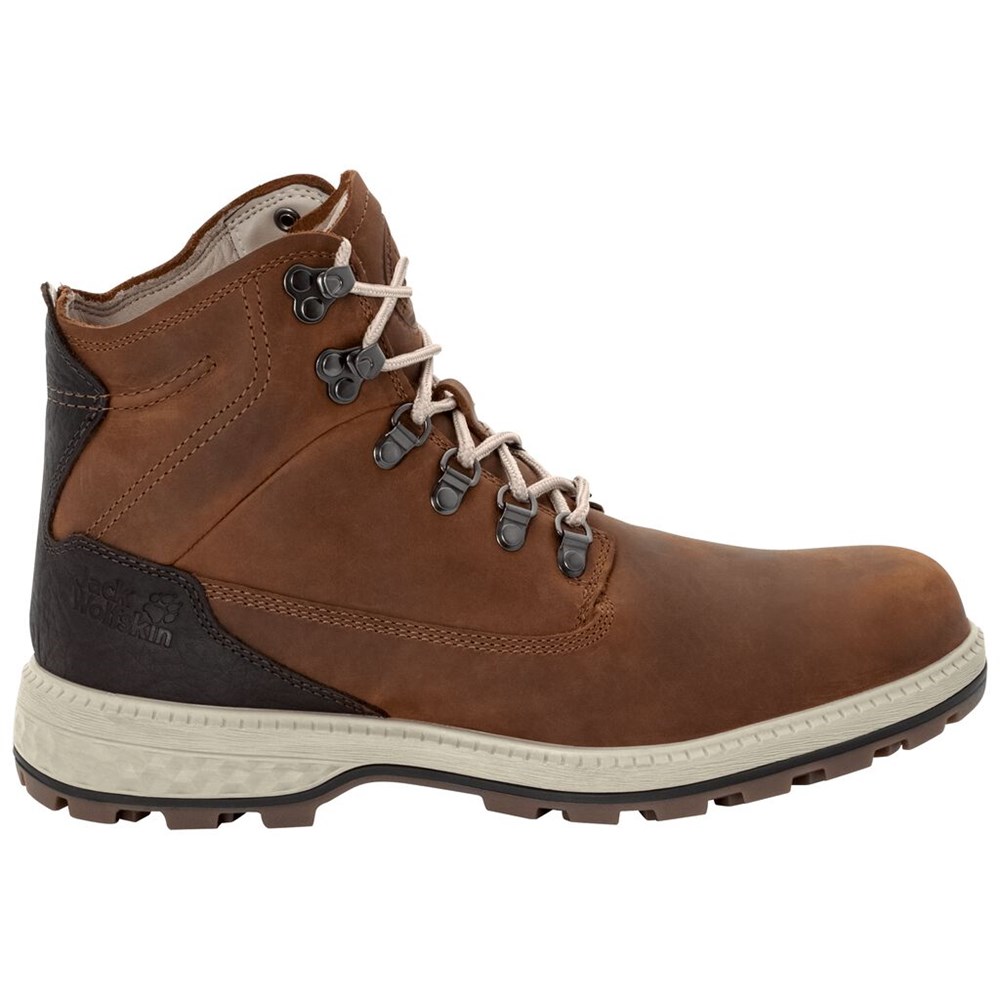 Zapatos Casual Jack Wolfskin Jack Mid Hombre Brown/White | RO3246107