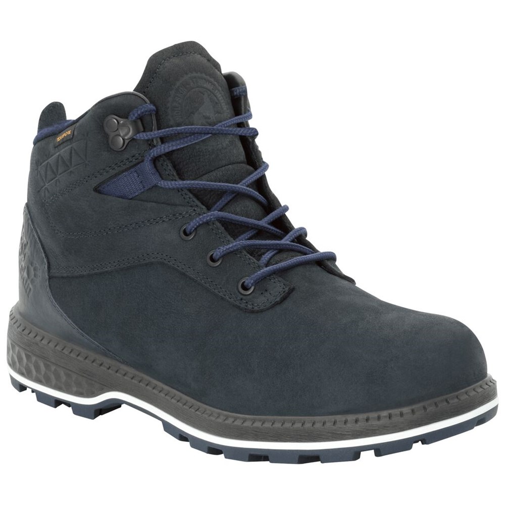 Zapatos Casual Jack Wolfskin Jack Ride Texapore Mid Hombre Azules | FJ1254806