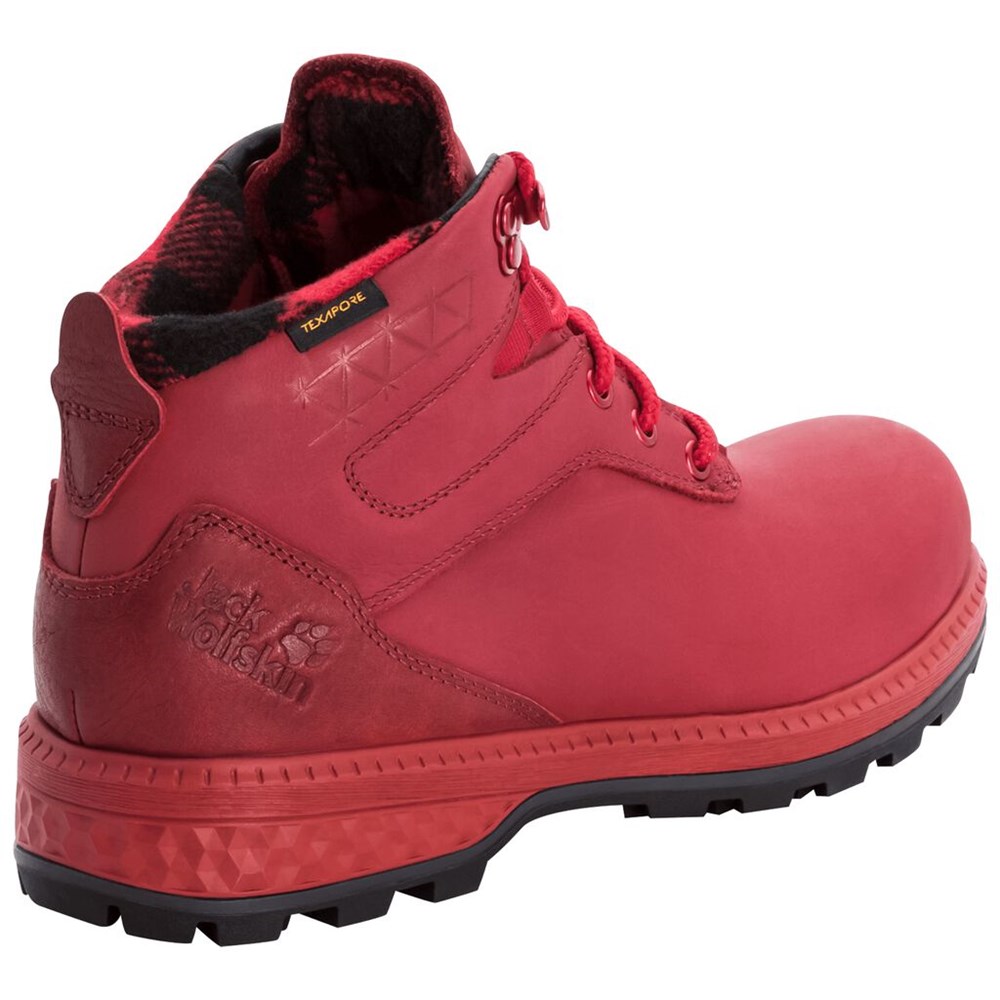 Zapatos Casual Jack Wolfskin Jack Ride Texapore Mid Mujer Red/Black | AK7394251