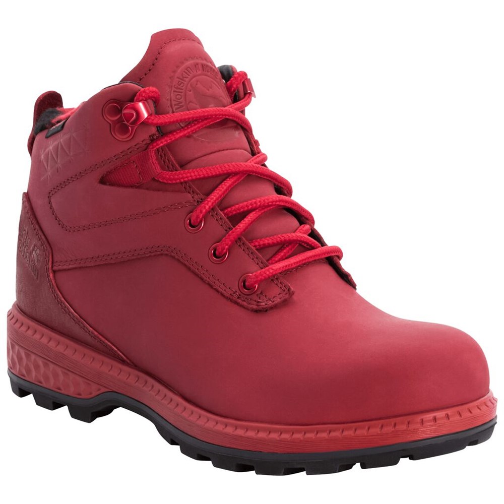 Zapatos Casual Jack Wolfskin Jack Ride Texapore Mid Mujer Red/Black | AK7394251