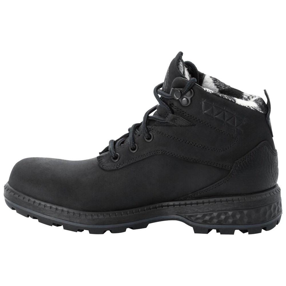 Zapatos Casual Jack Wolfskin Jack Ride Texapore Mid Mujer Black/Black | QI0796345